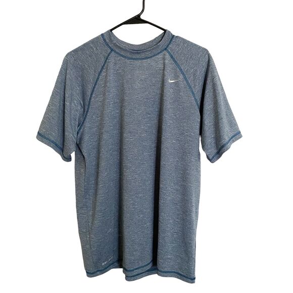 Nike Dri-Fit Shirts Mens Size M Teal Green Short Sleeve Stretch Crewneck - Picture 1 of 6